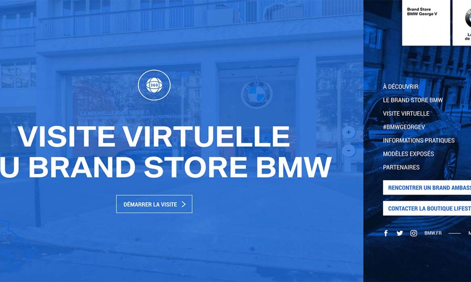 Virtual tour 360 of the BMW Brand store at George V, Paris France - 2016