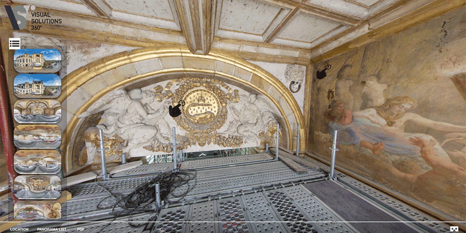 restauration de la porte dorée - château fontainebleau